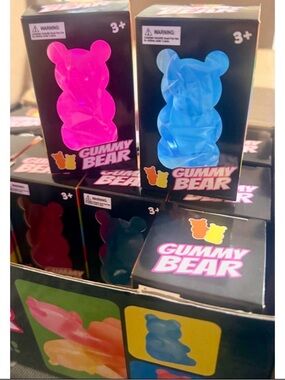 Gummy Bear Squishy - Pink & Blue